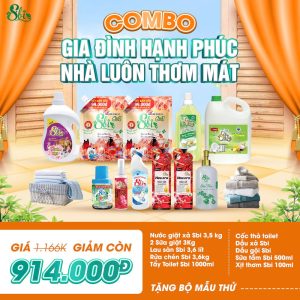 COMBO GIA ĐÌNH HẠNH PHÚC, NHÀ LUÔN THƠM MÁT 914K.